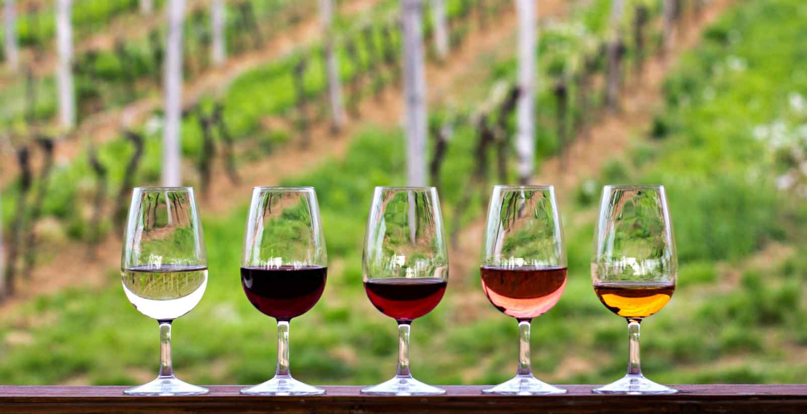 wine glasses sitting on window sill