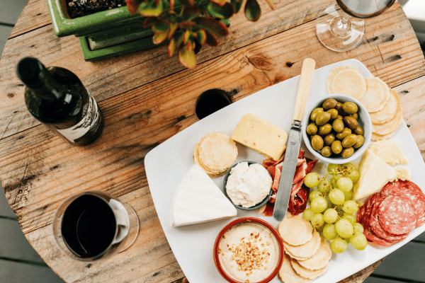 wine and cheese 