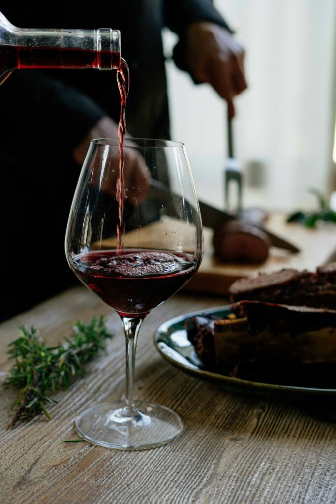 Red wine and meat